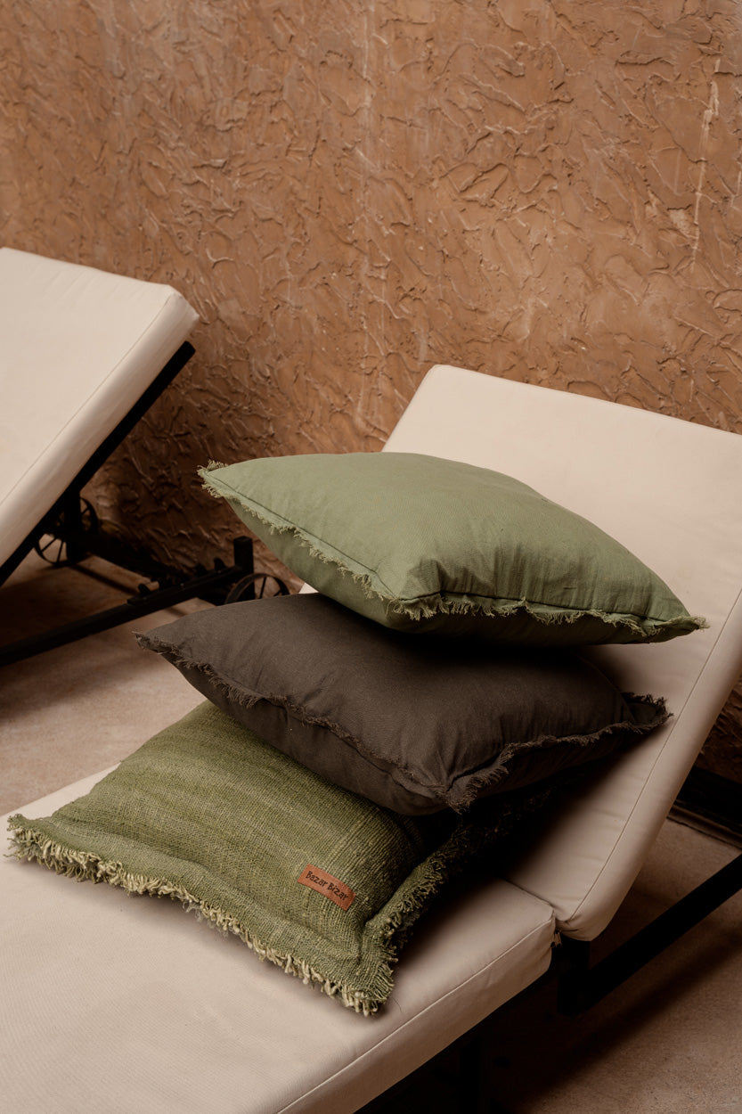 Housse de coussin Jungle Fringe - Vert
