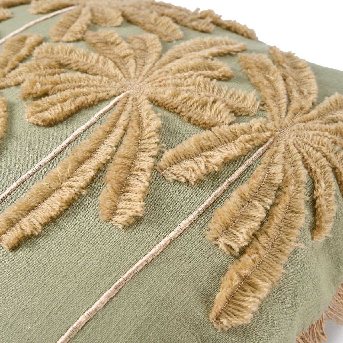 The Tropical Breeze Cushion Cover - Forest Green