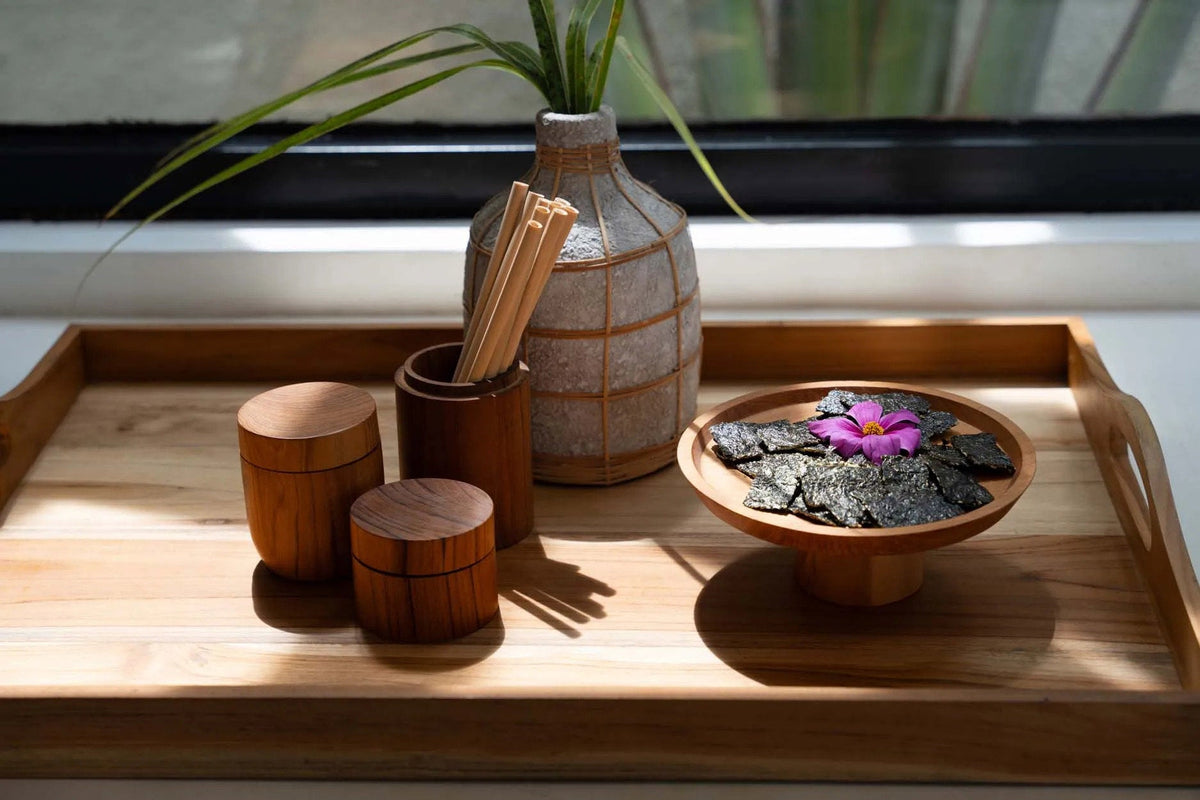 The Teak Root Jar Low - M