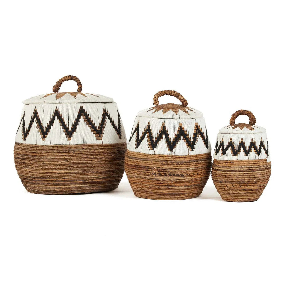 The Little Bay Beach Basket - Natural White - M