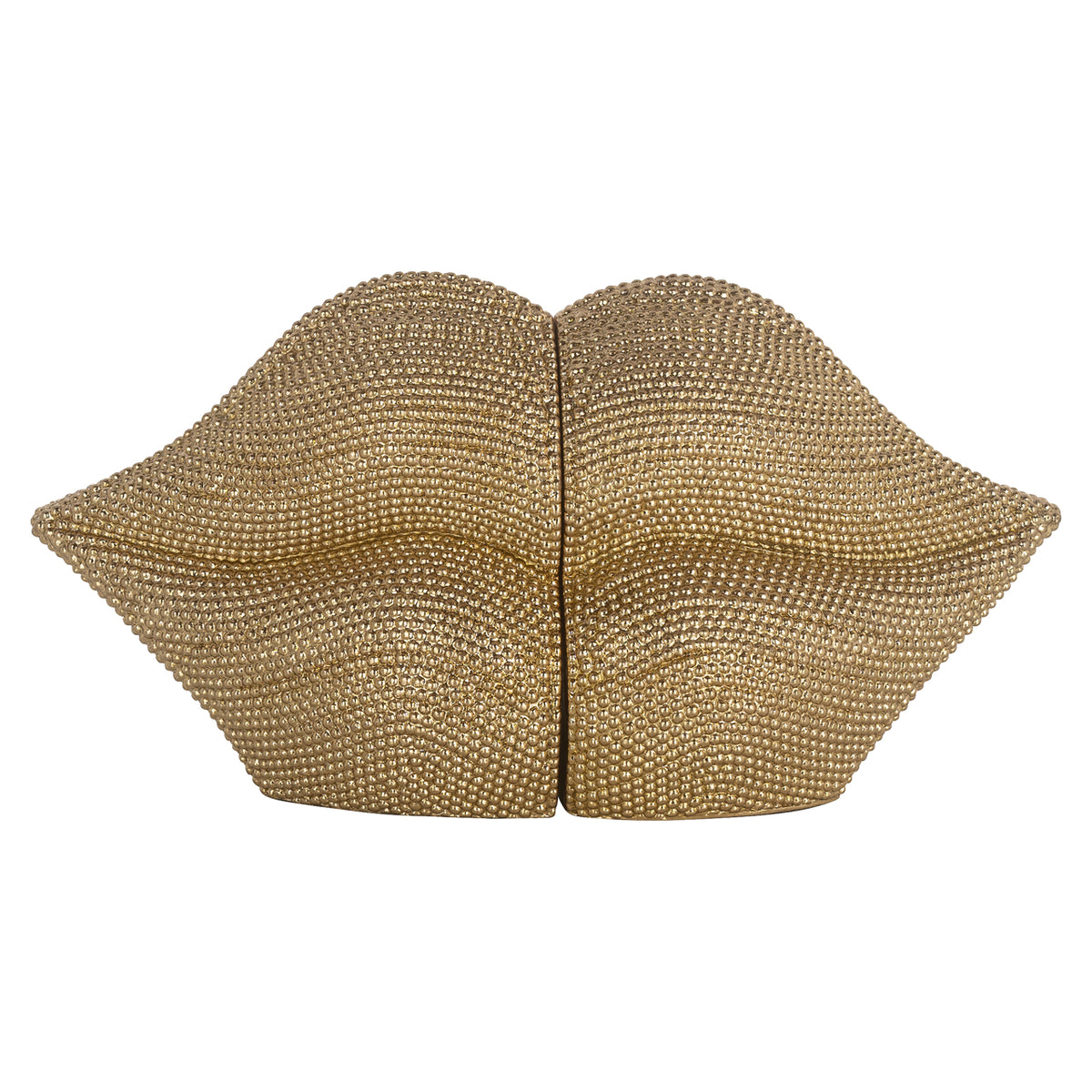 Kiss gold bookends