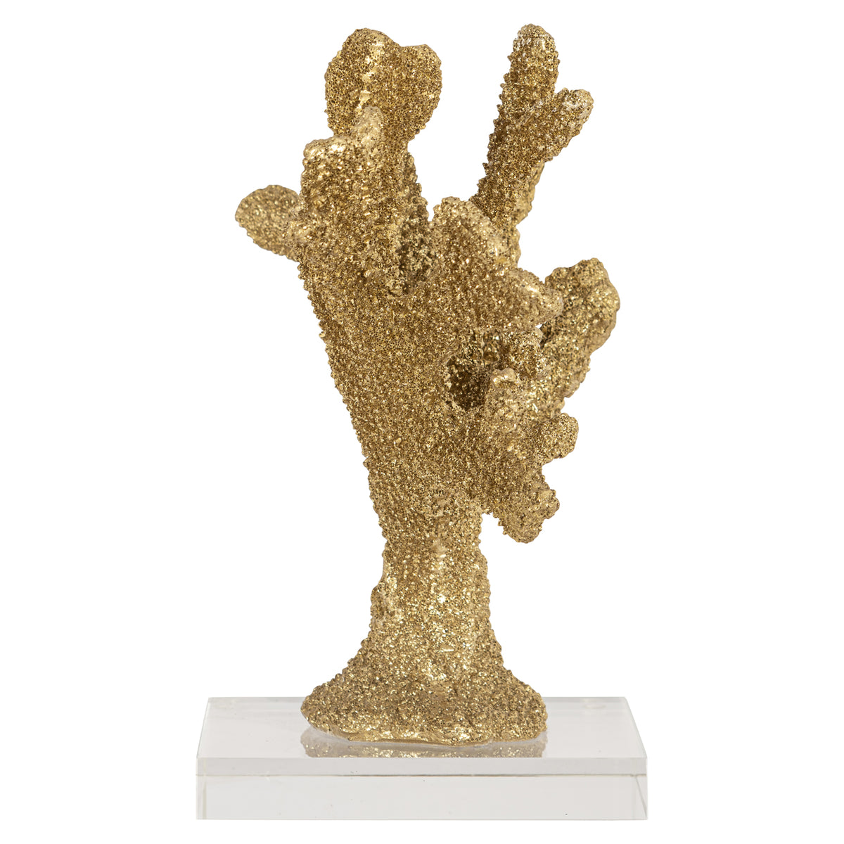 Decorative object Mette gold coral look