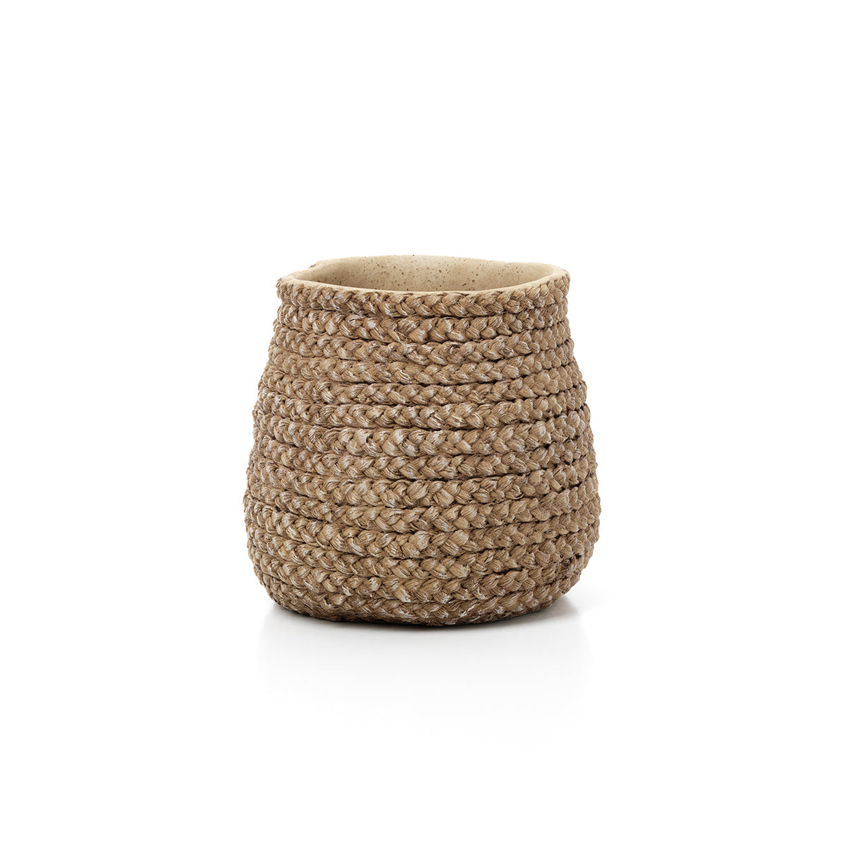 Cache-pot tressé artificiel - Naturel - M