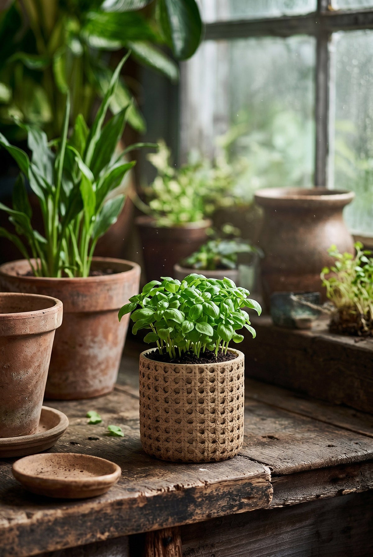 The RattanRock Planter - Natural - S