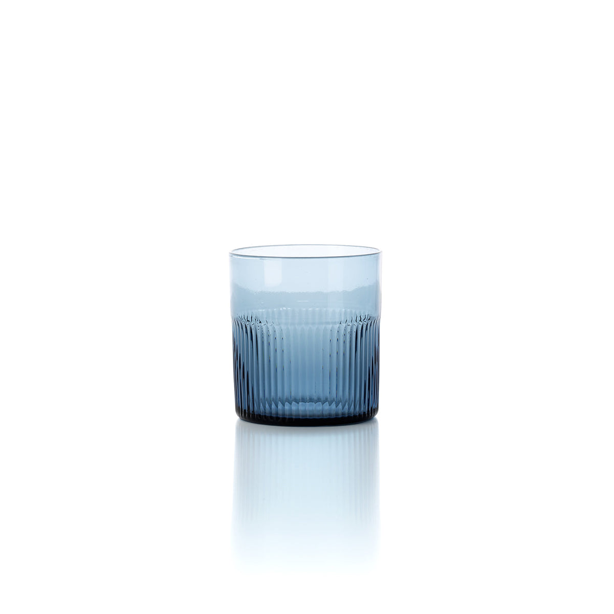 The Azure Rippled Low Tumbler - Blue
