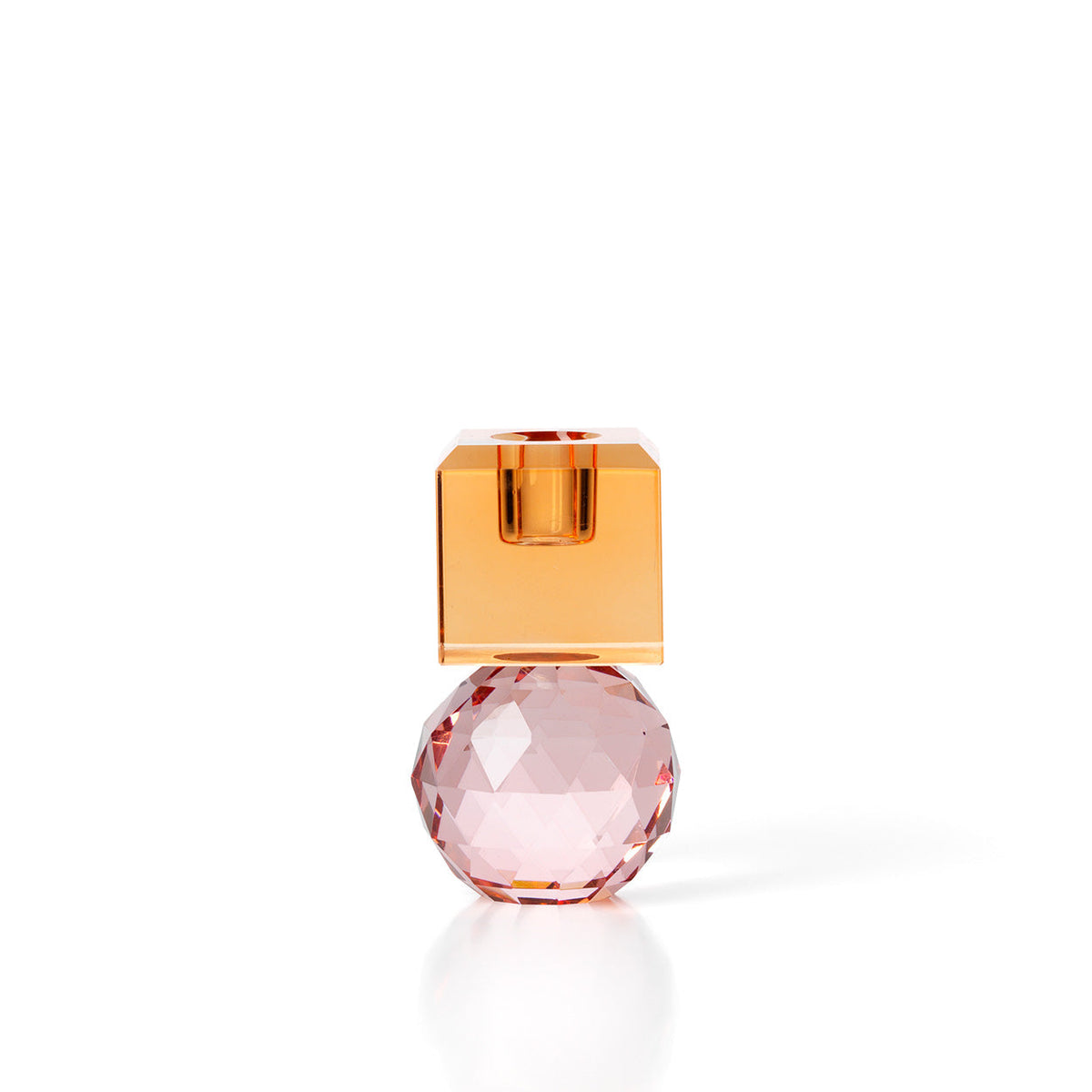 The Citrine & Rose Quartz Candle Holder