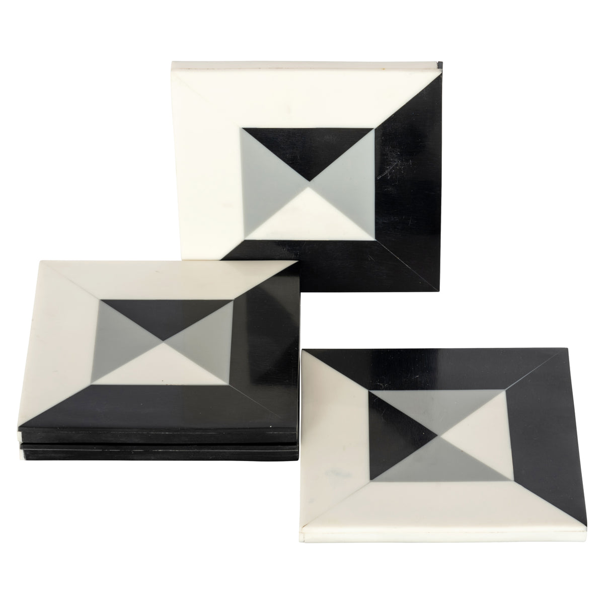 Wijn- en baraccessoires Louel black Set of 4 coasters