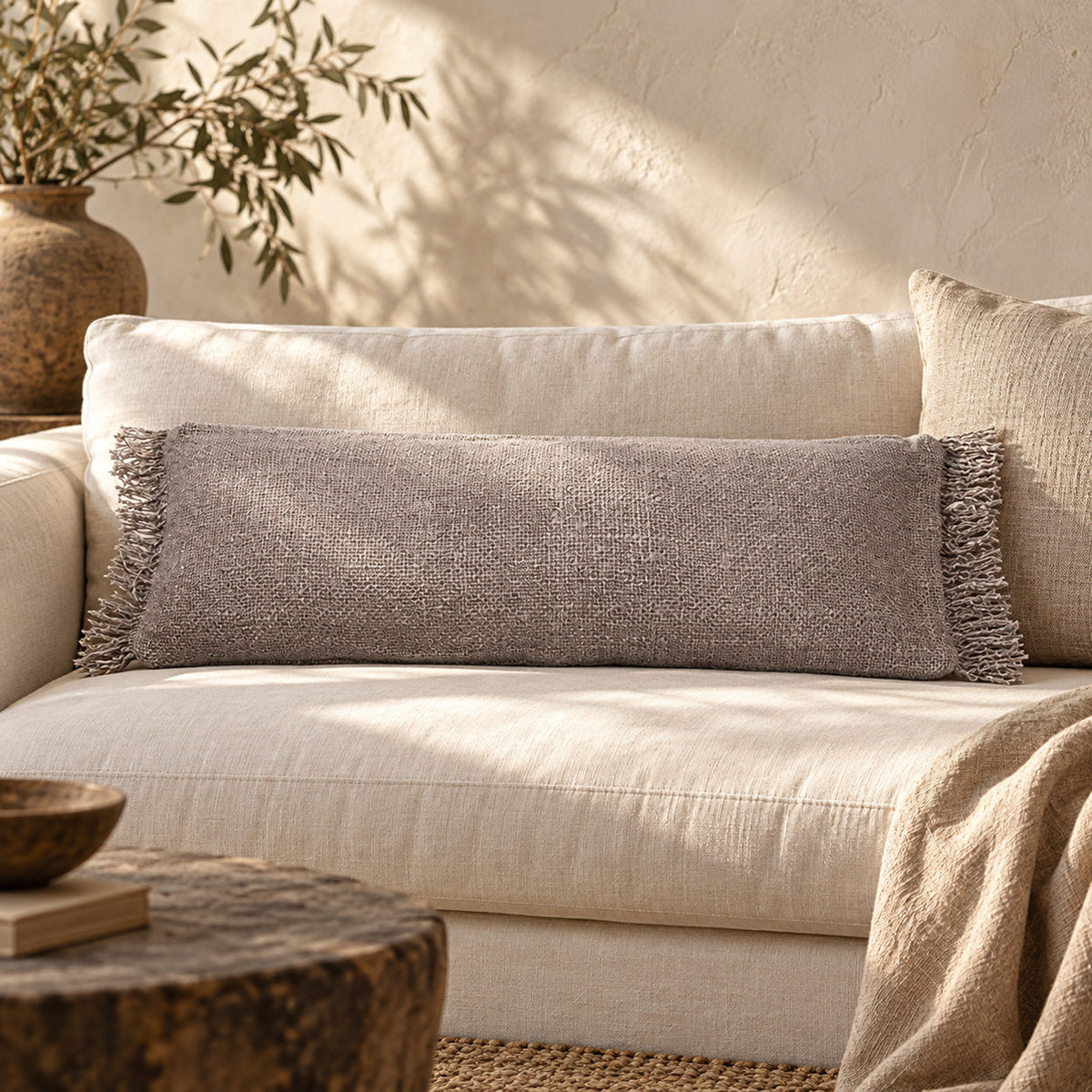 The Oh My Gee Cushion Cover - Pearl Grey - 35x100