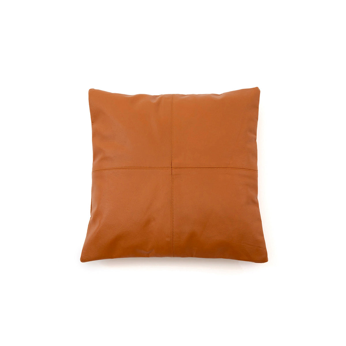 Der Leder-Kissenbezug Four Panel - Kamel - 40x40