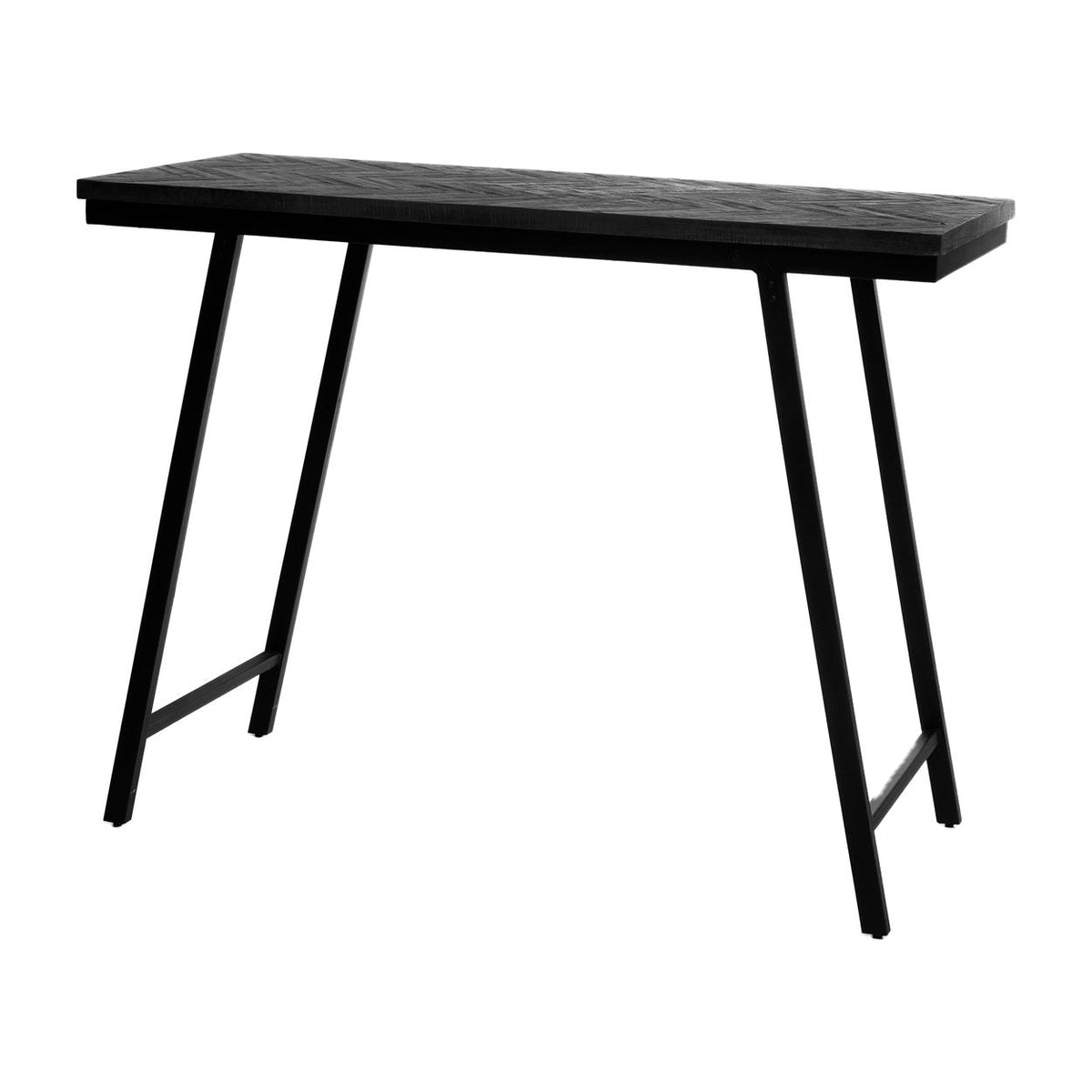 Table haute Herringbone - Noir - 140cm