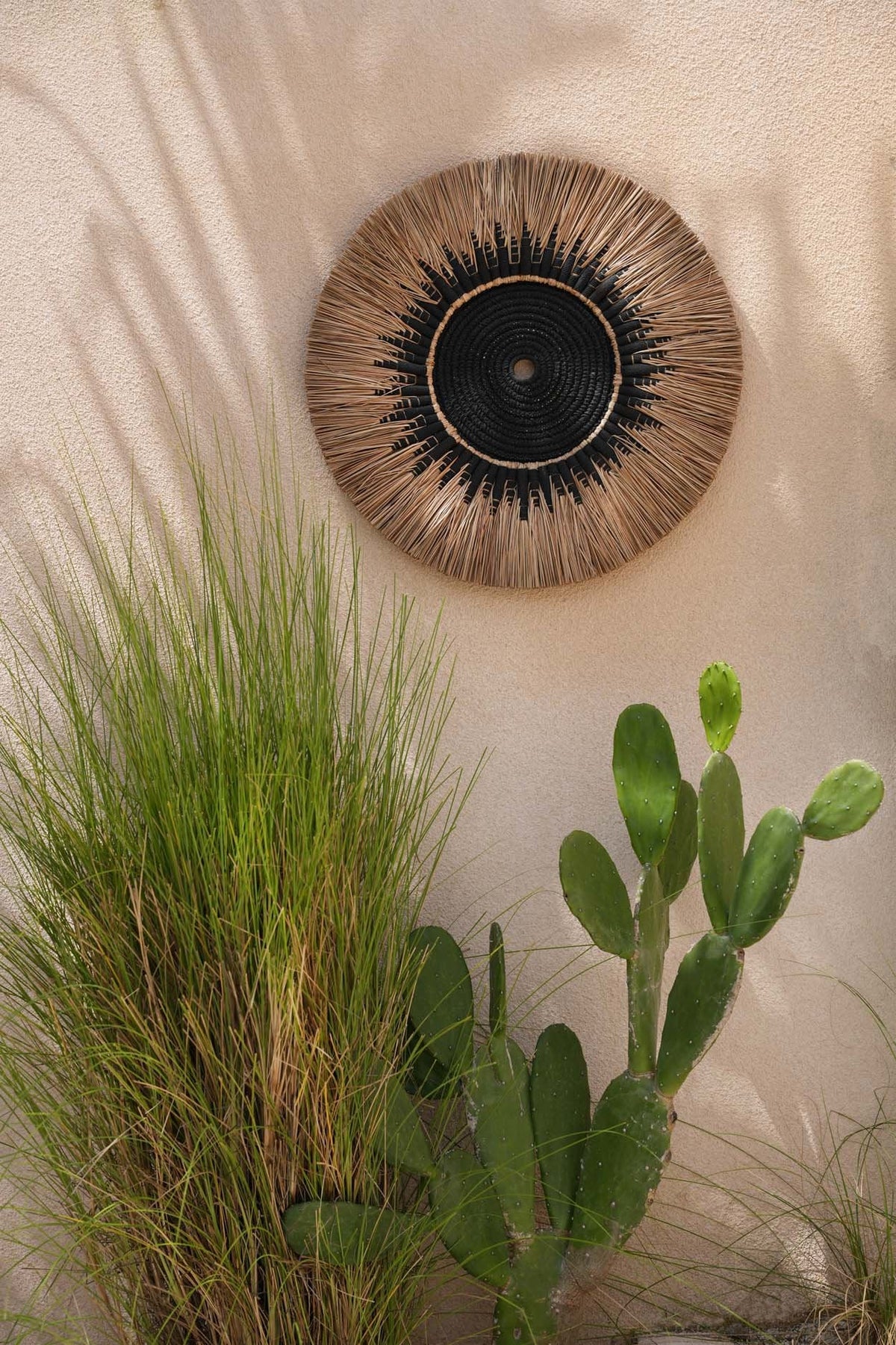 The Raffia Macramé Wall Deco - Noir naturel