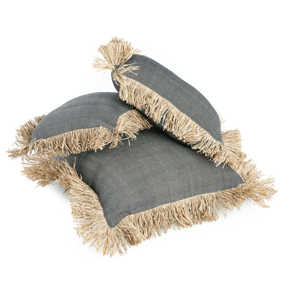 Der Baumwoll-Kissenbezug Cotton Bonita - Natur-Schwarz - 30x50