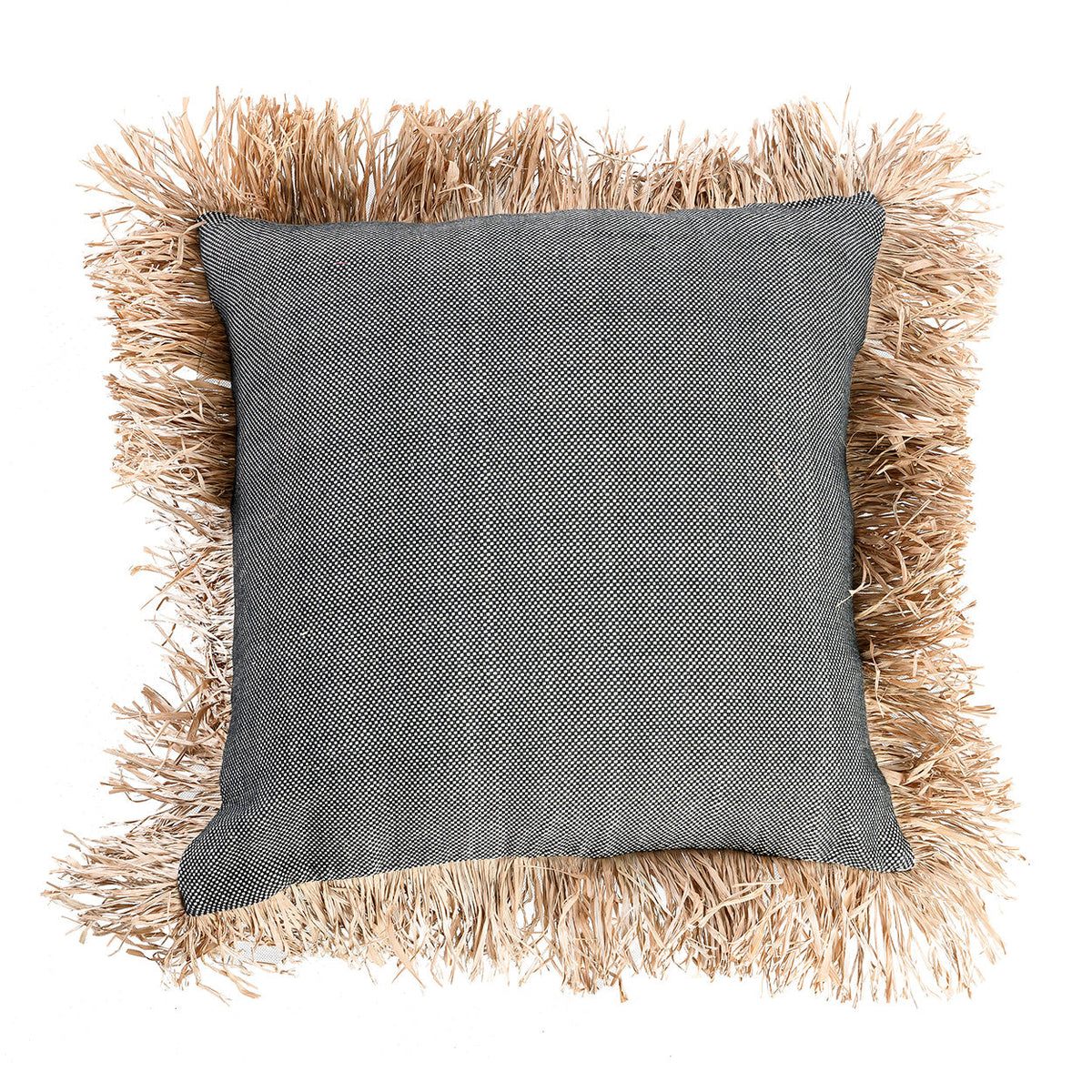 Baumwollkissenbezug Bonita - Natur-Schwarz - 60x60
