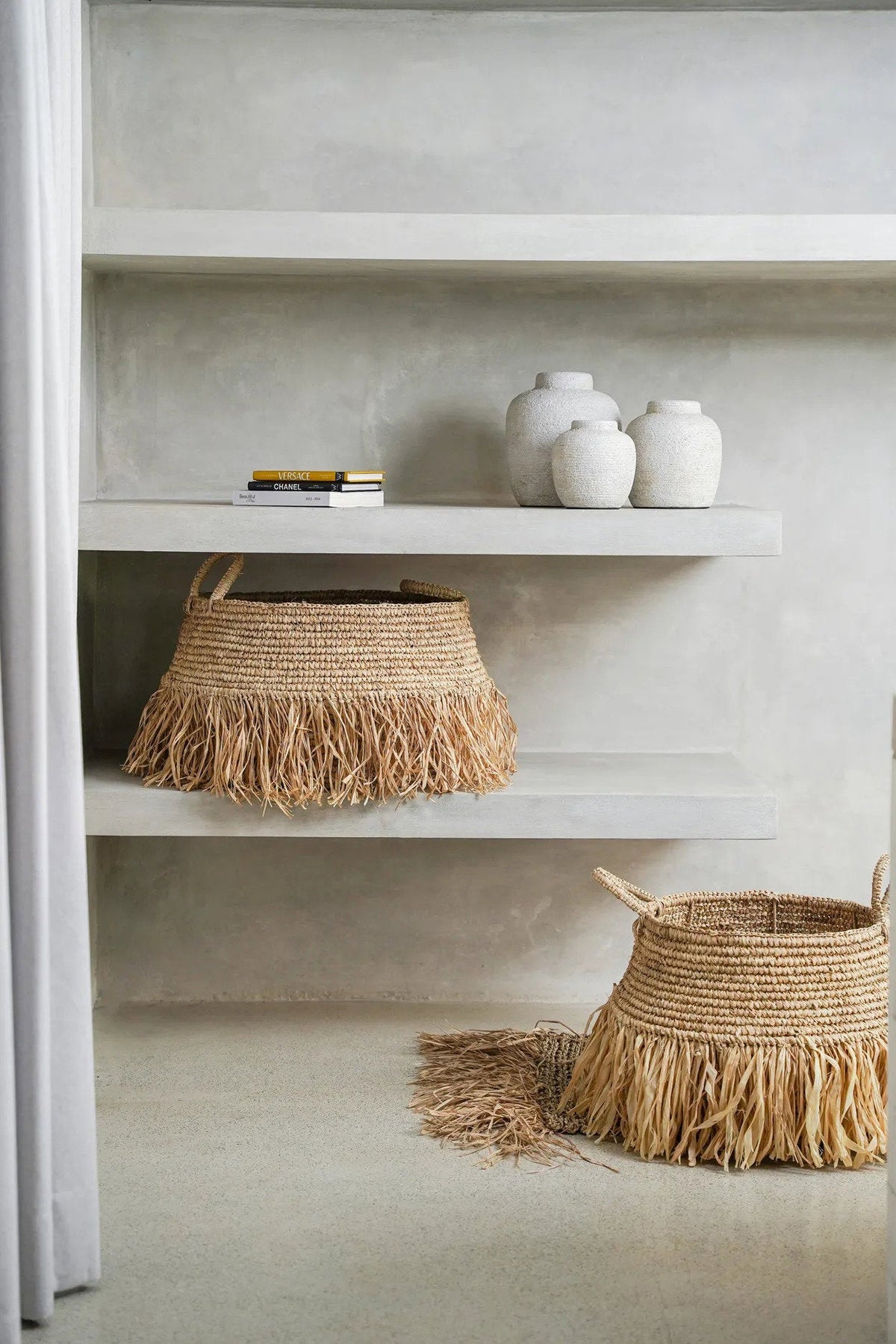 Paniers Raffia Deluxe - Naturel - Medium