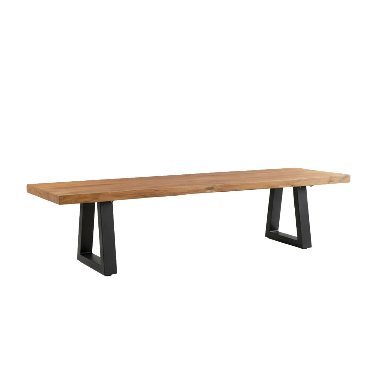 Bench With Iron Legs - Natural - 280