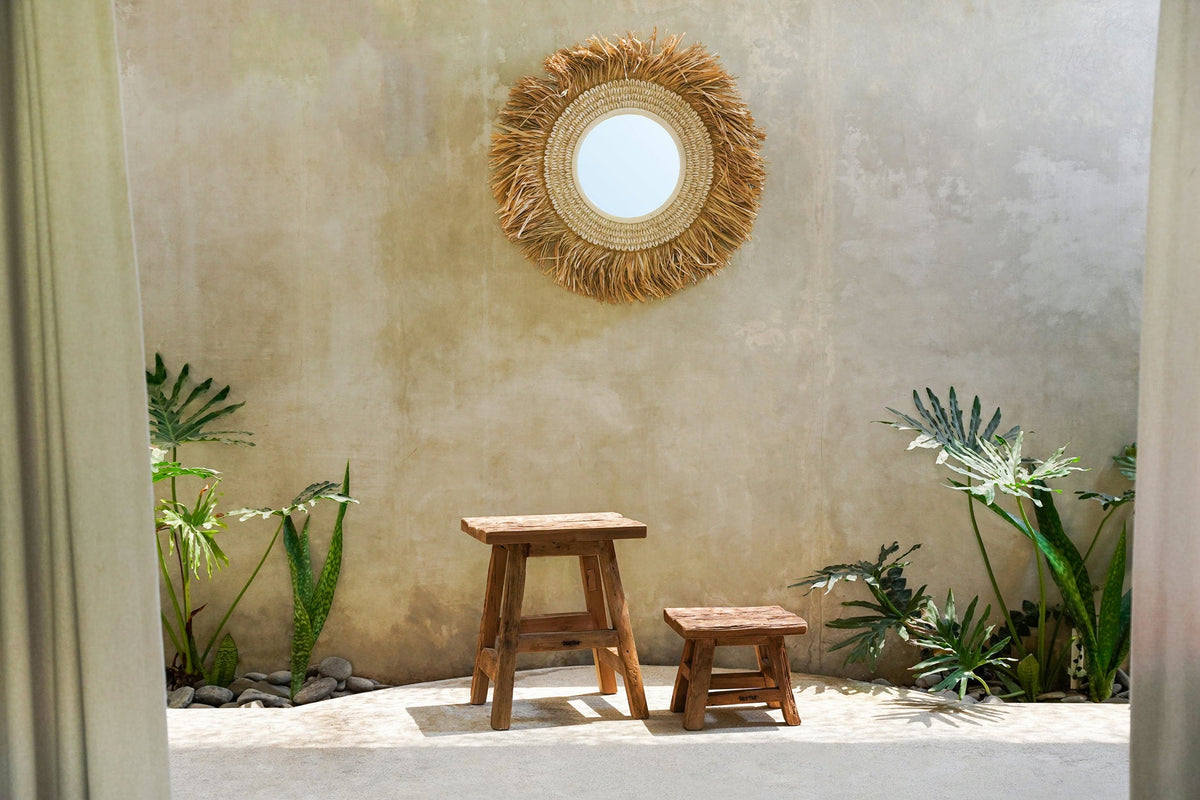 Le tabouret Yoke - Naturel - L