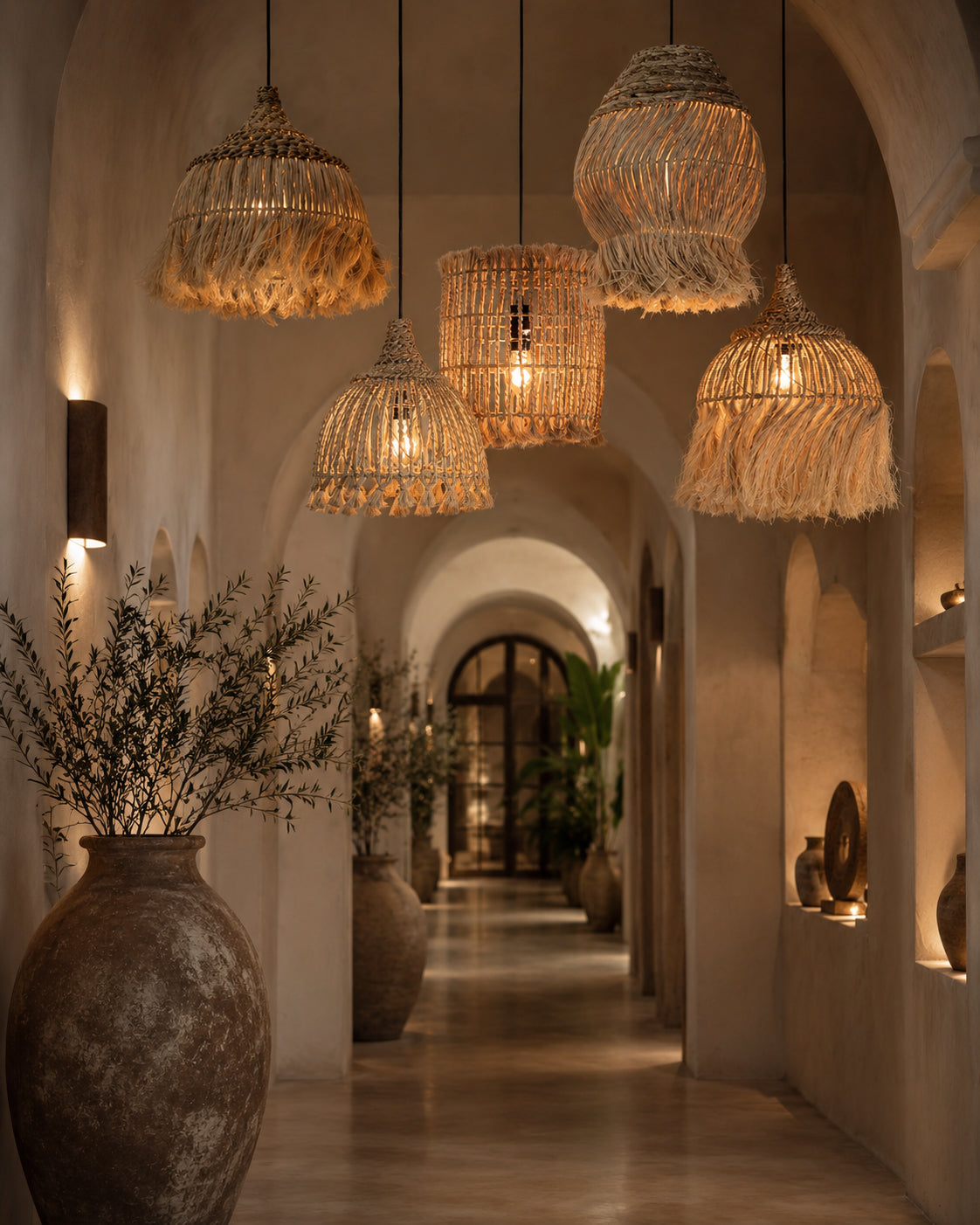 Pendelleuchte Abaca Hoola - Natur - L