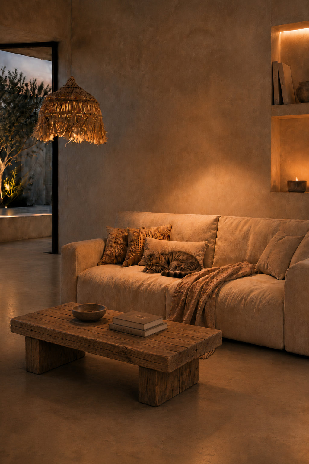 Pendelleuchte Abaca Hoola - Natur - L
