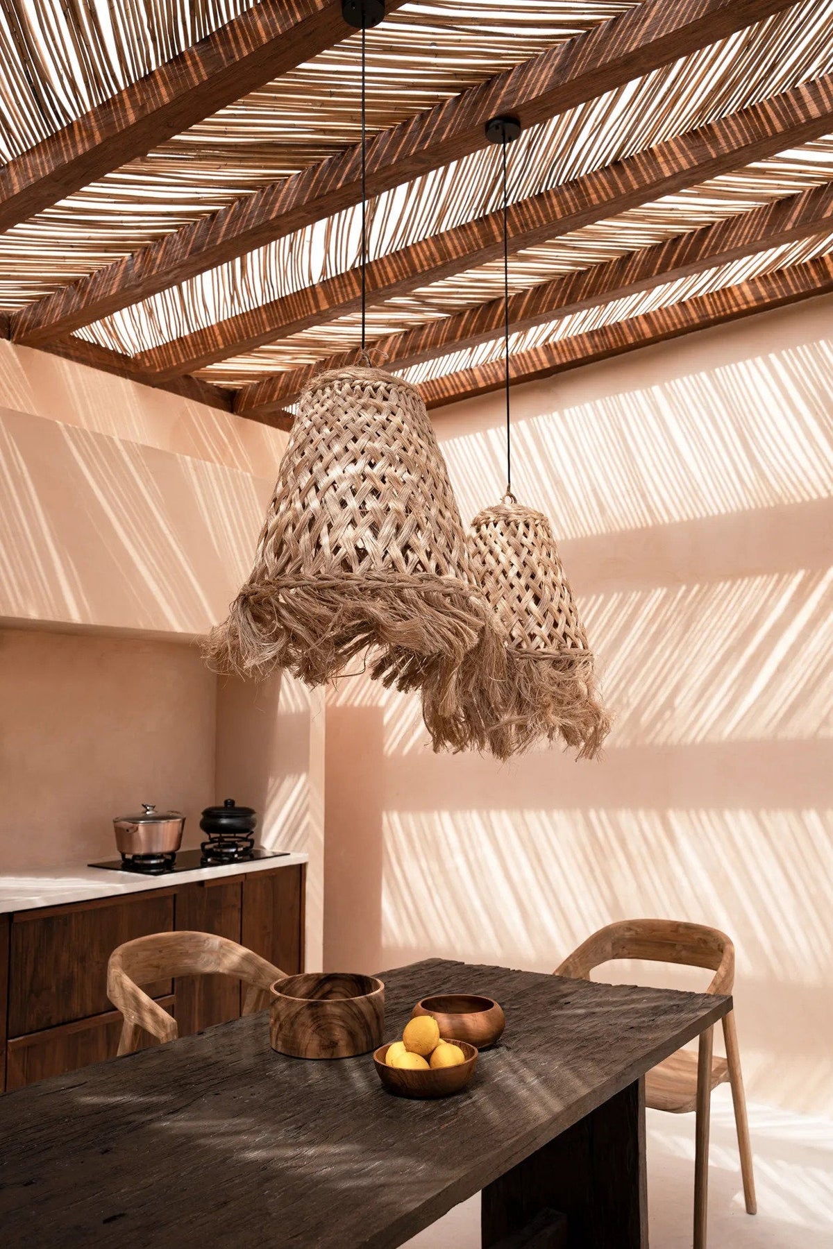 Suspension Abaca Jelly Fish - Naturel - M