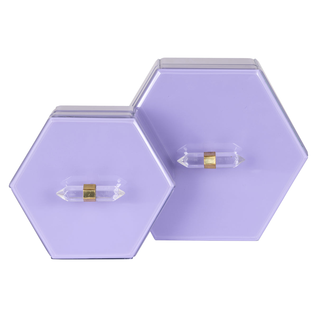 Boîte de rangement Jutta violette grande