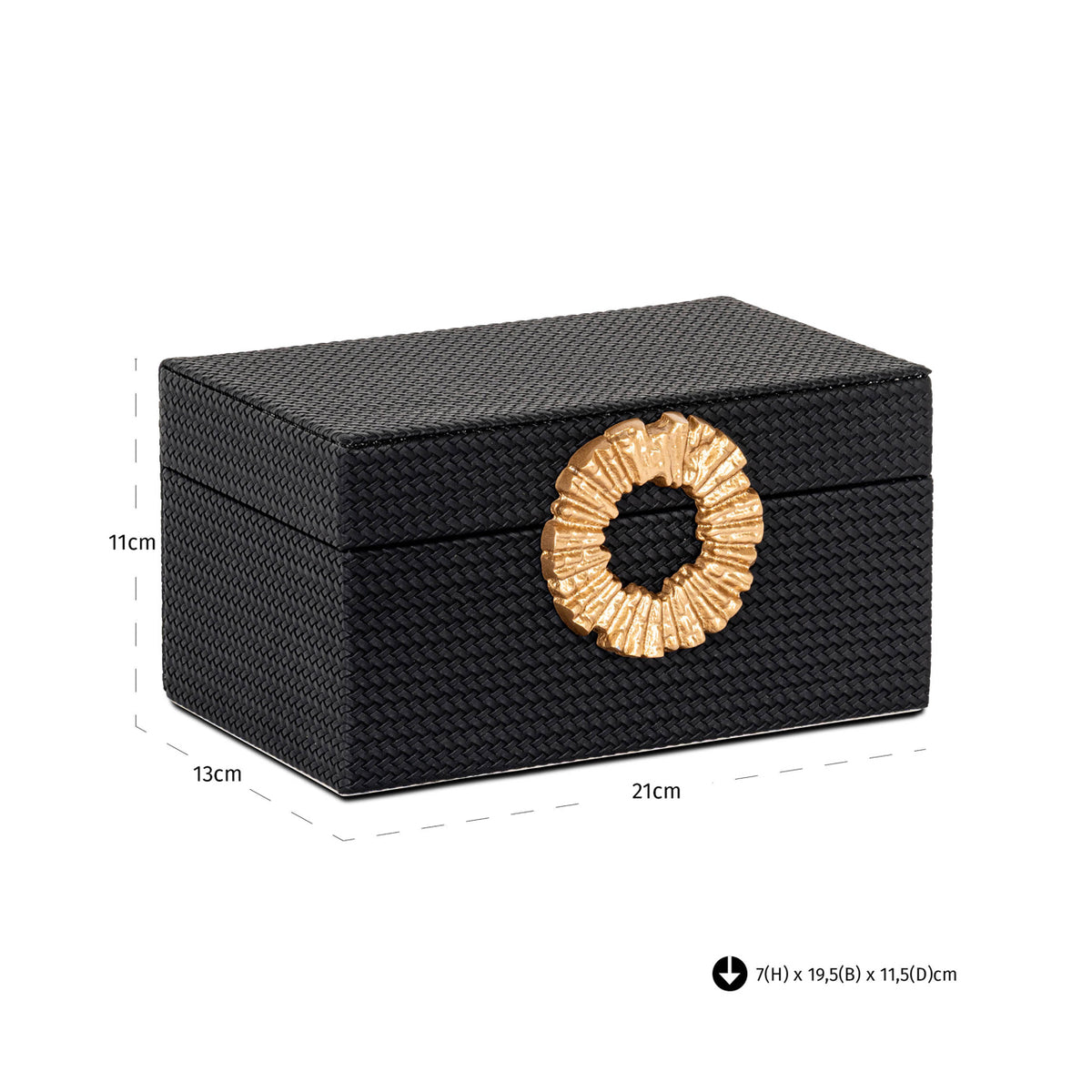Storage box Amal black/gold small