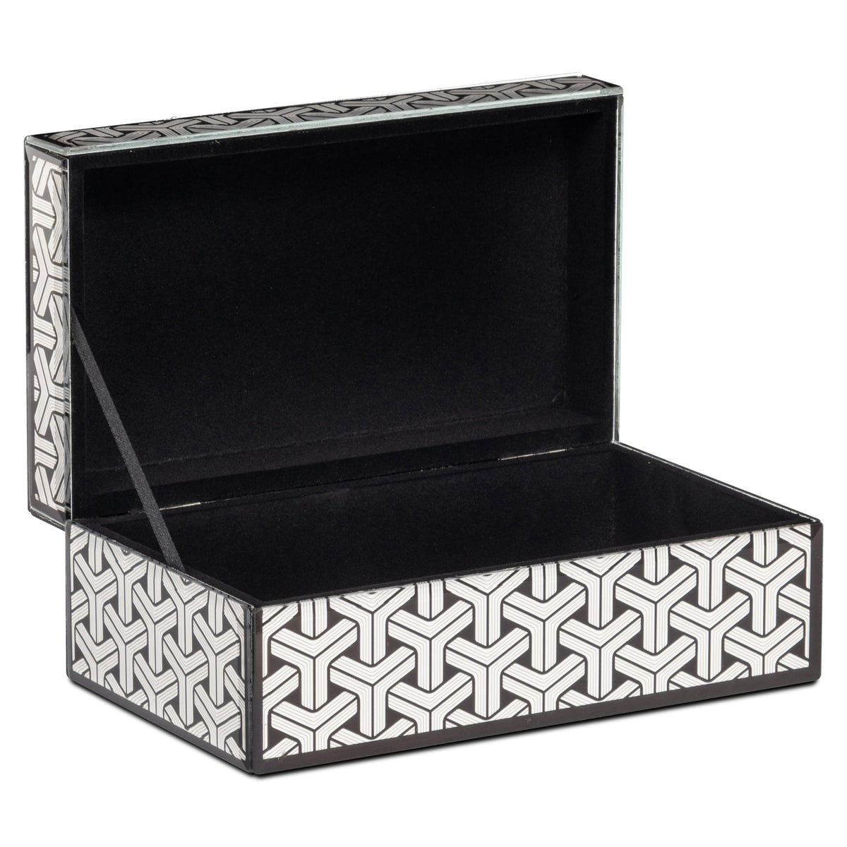 Boîte de rangement Feliz noire/blanche petite