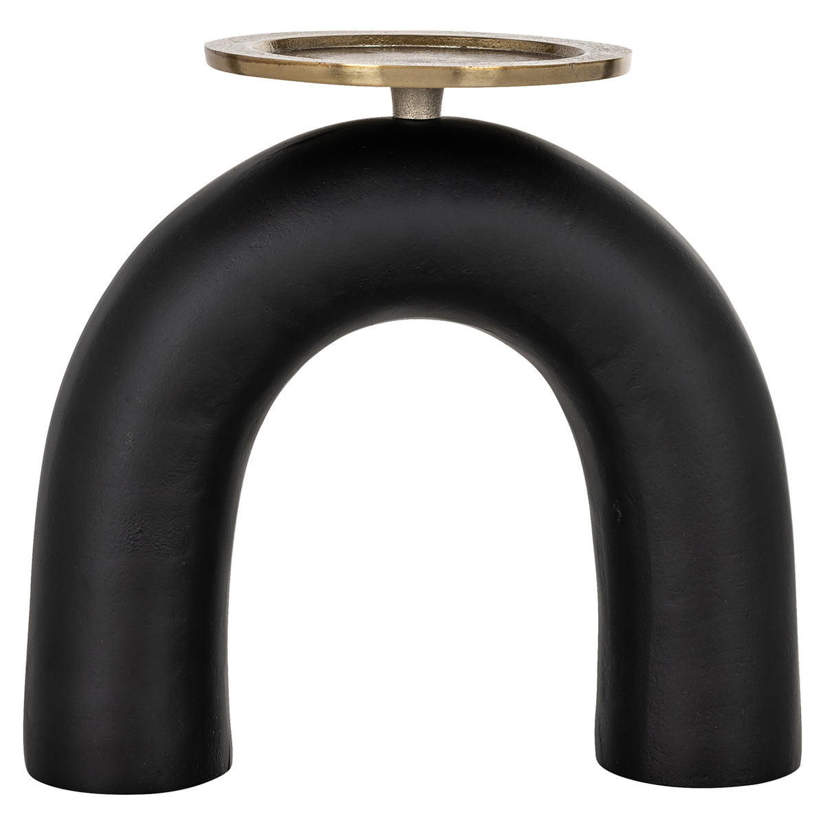 Bougeoir Livi noir/or grand