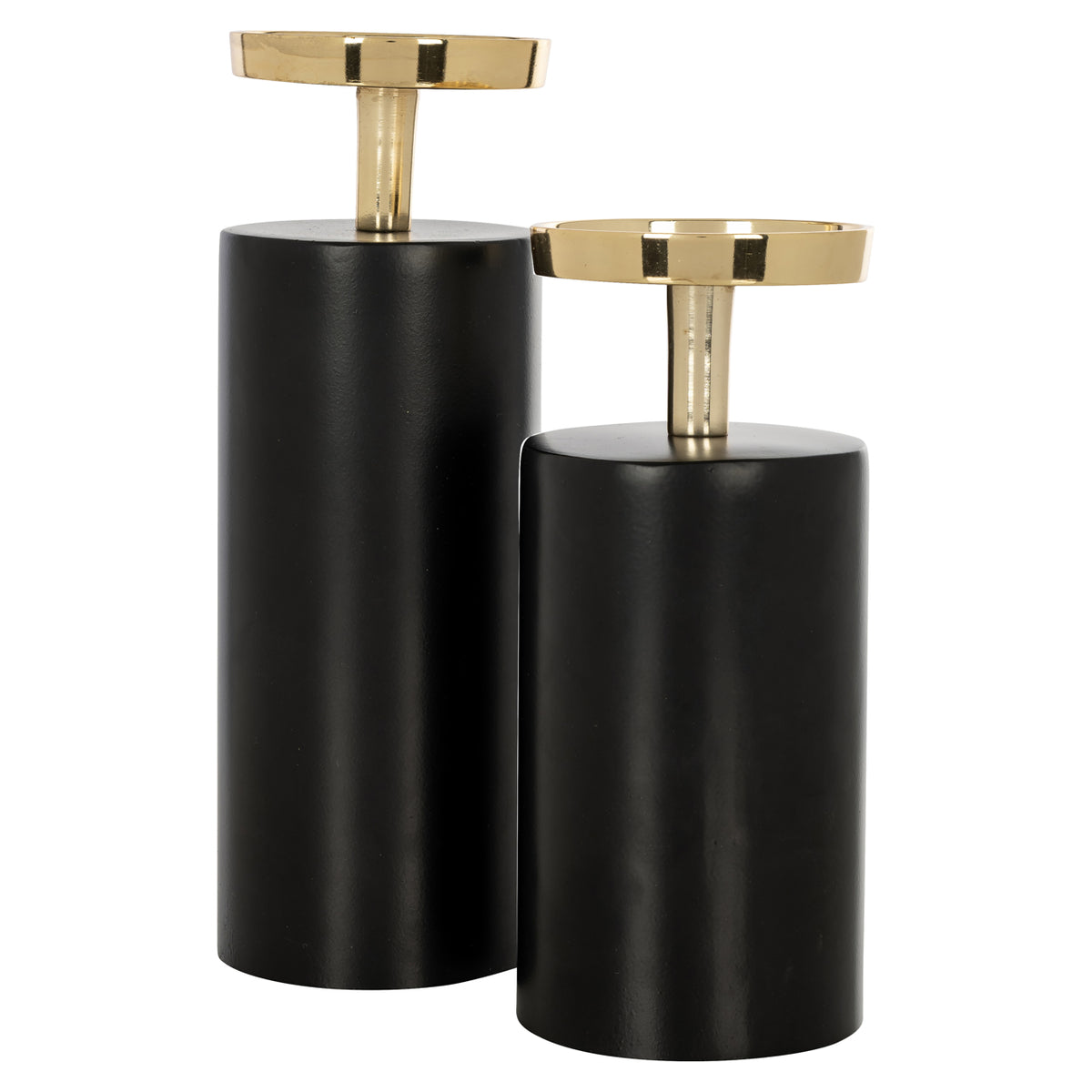 Kerzenhalter Caya Schwarz/Gold klein