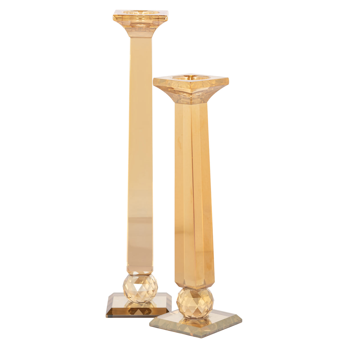 Milou amber small candle holder