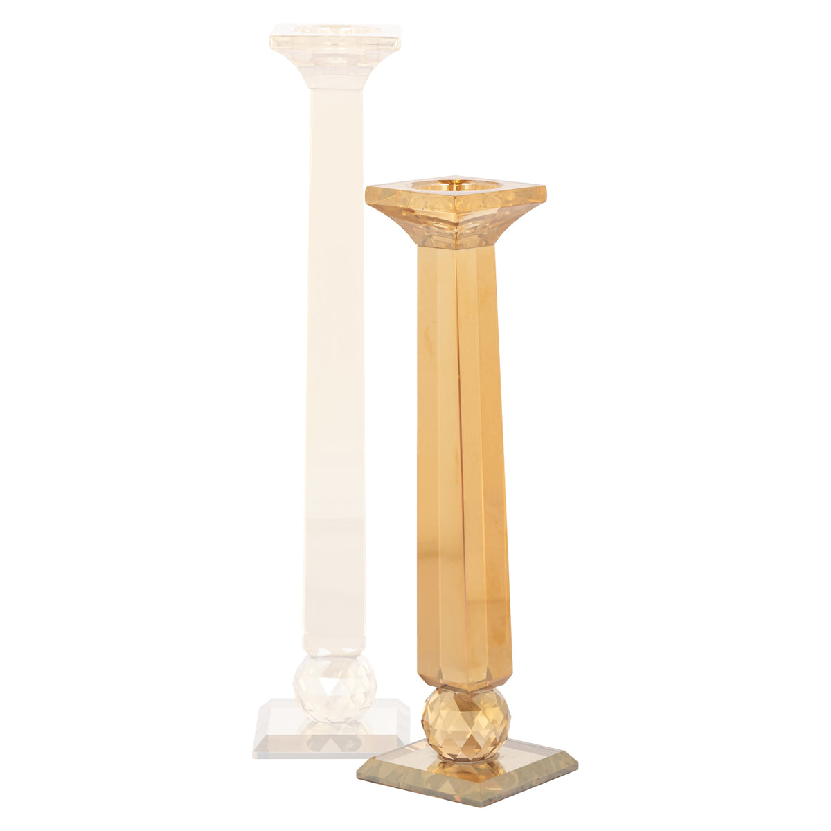 Milou amber small candle holder