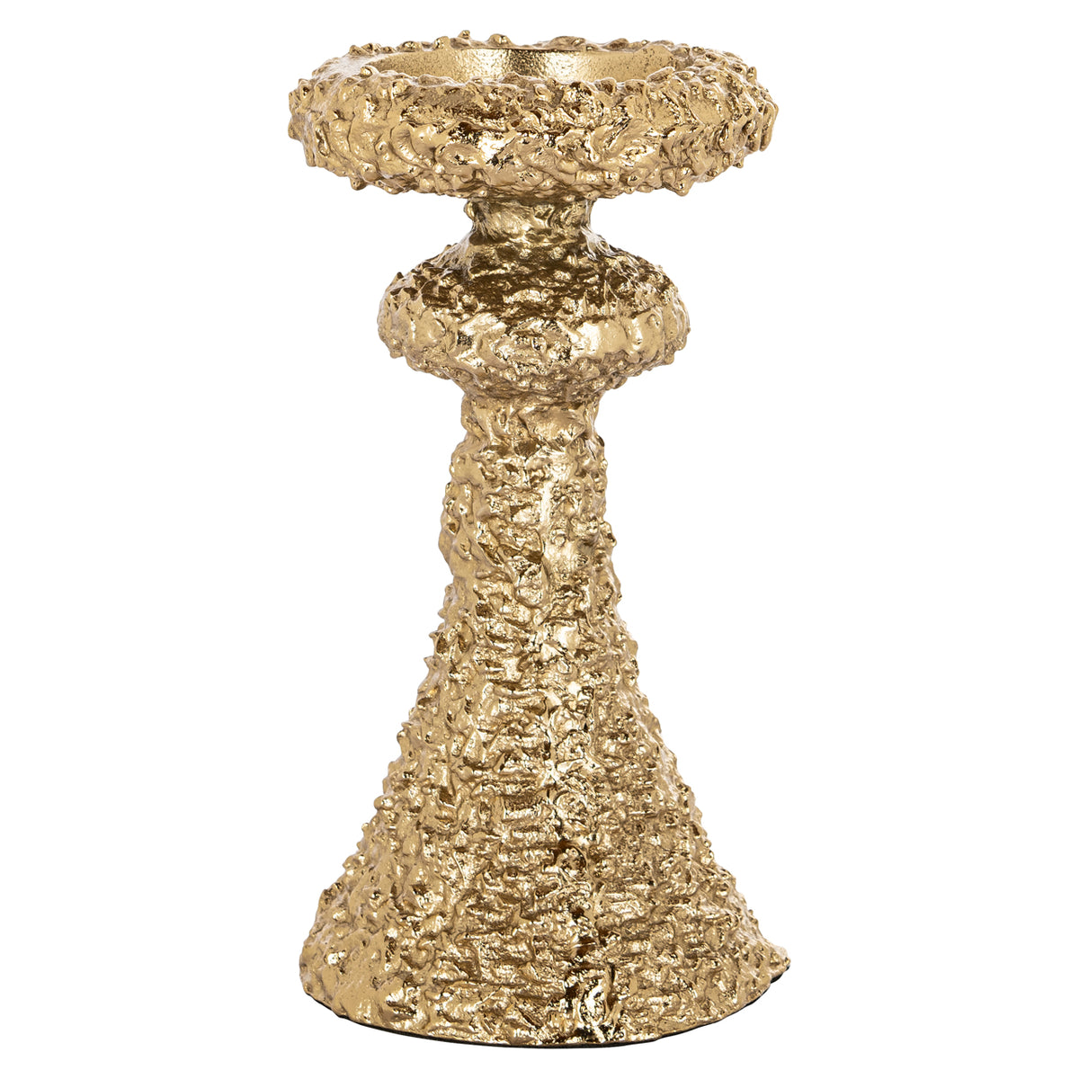 July gold candle holder small