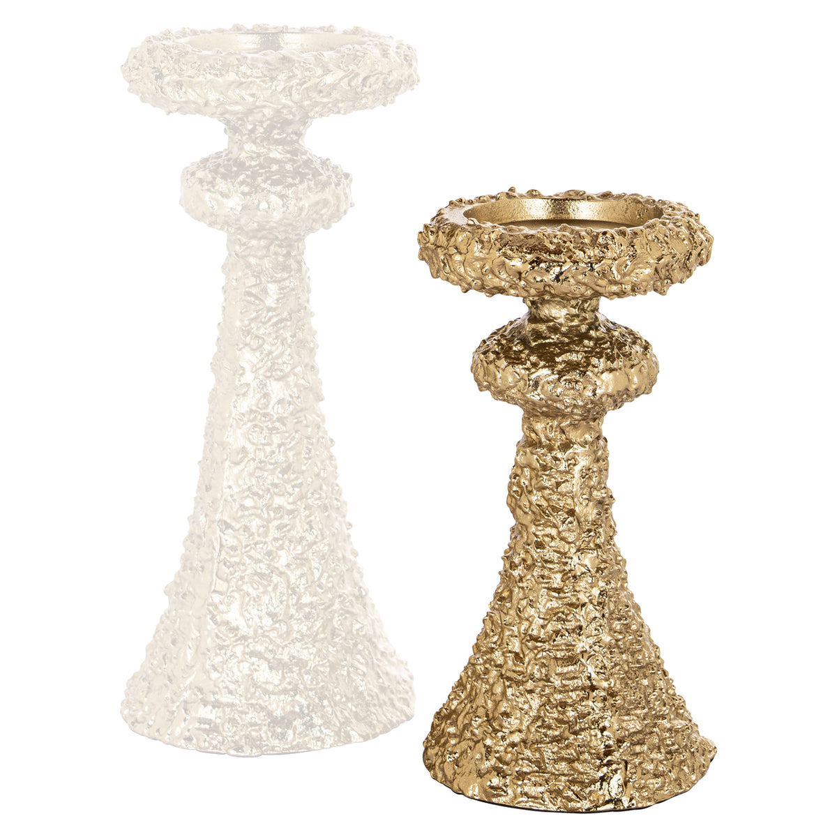 July gold candle holder small