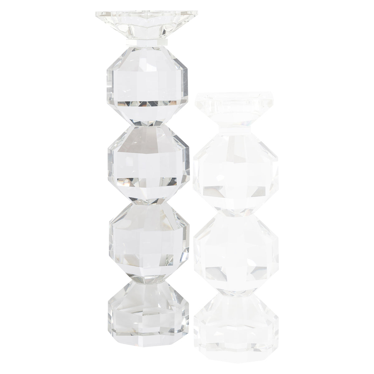 Candle holder Safia clear transparent large