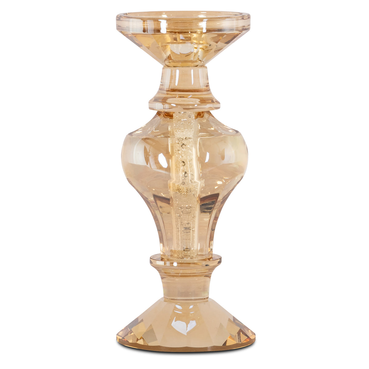 Dilan amber candle holder small