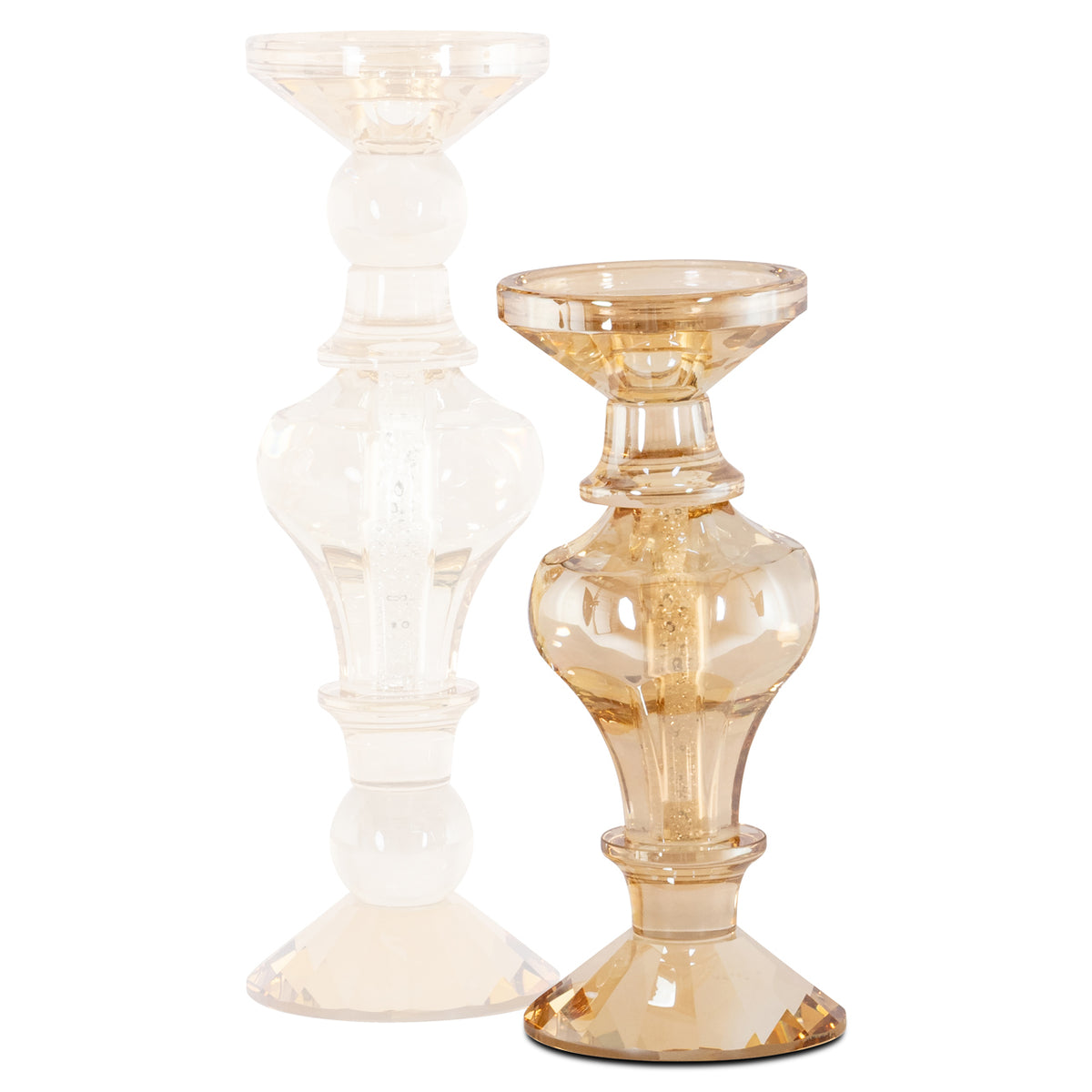 Dilan amber candle holder small