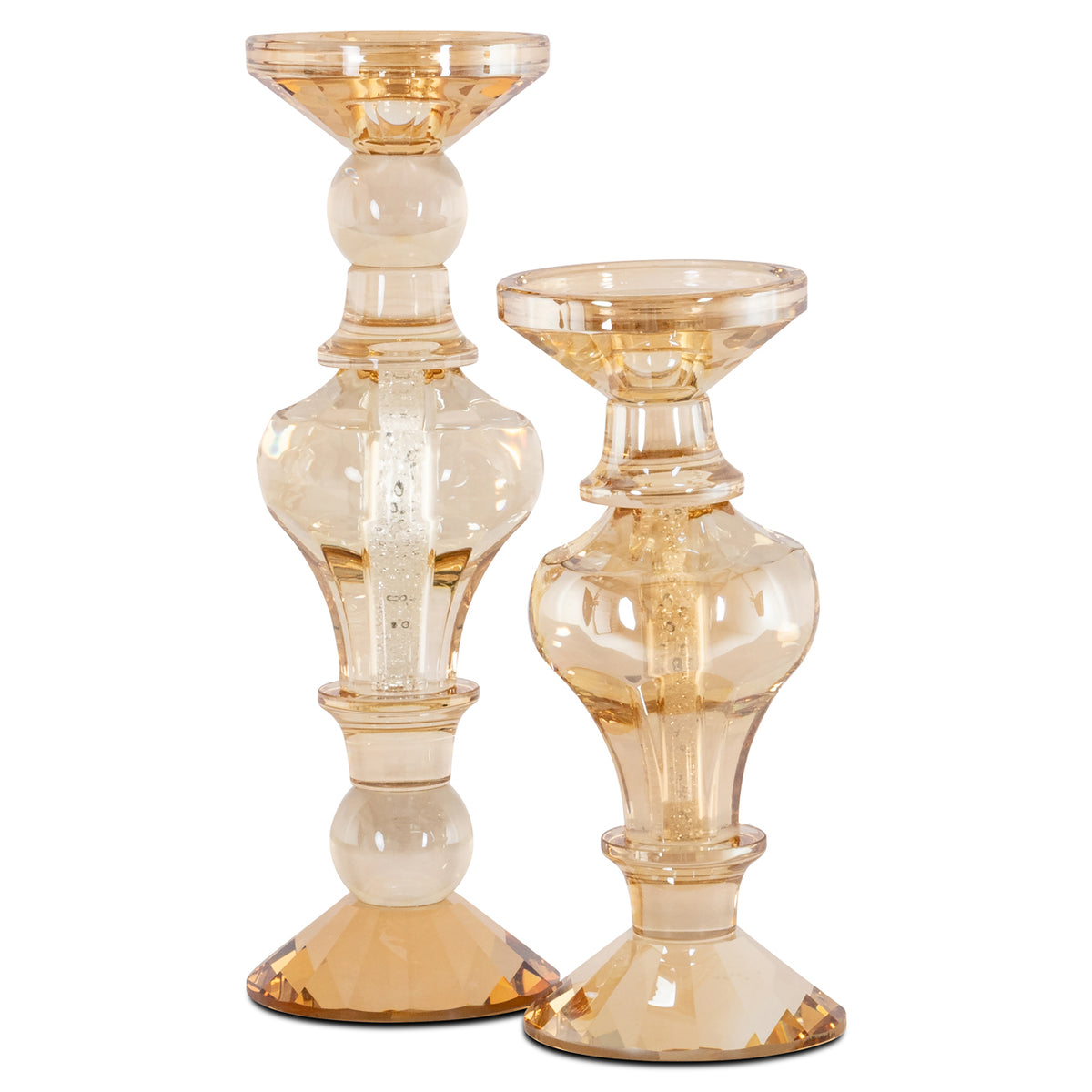 Dilan amber candle holder small