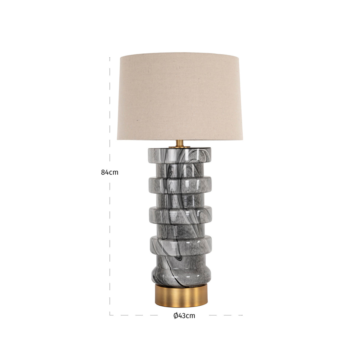 Lampe de table Jaylee noir/blanc