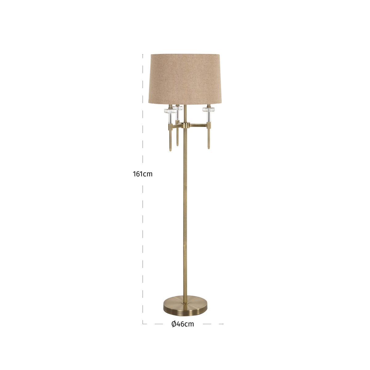 Floor lamp Josie brushed gold