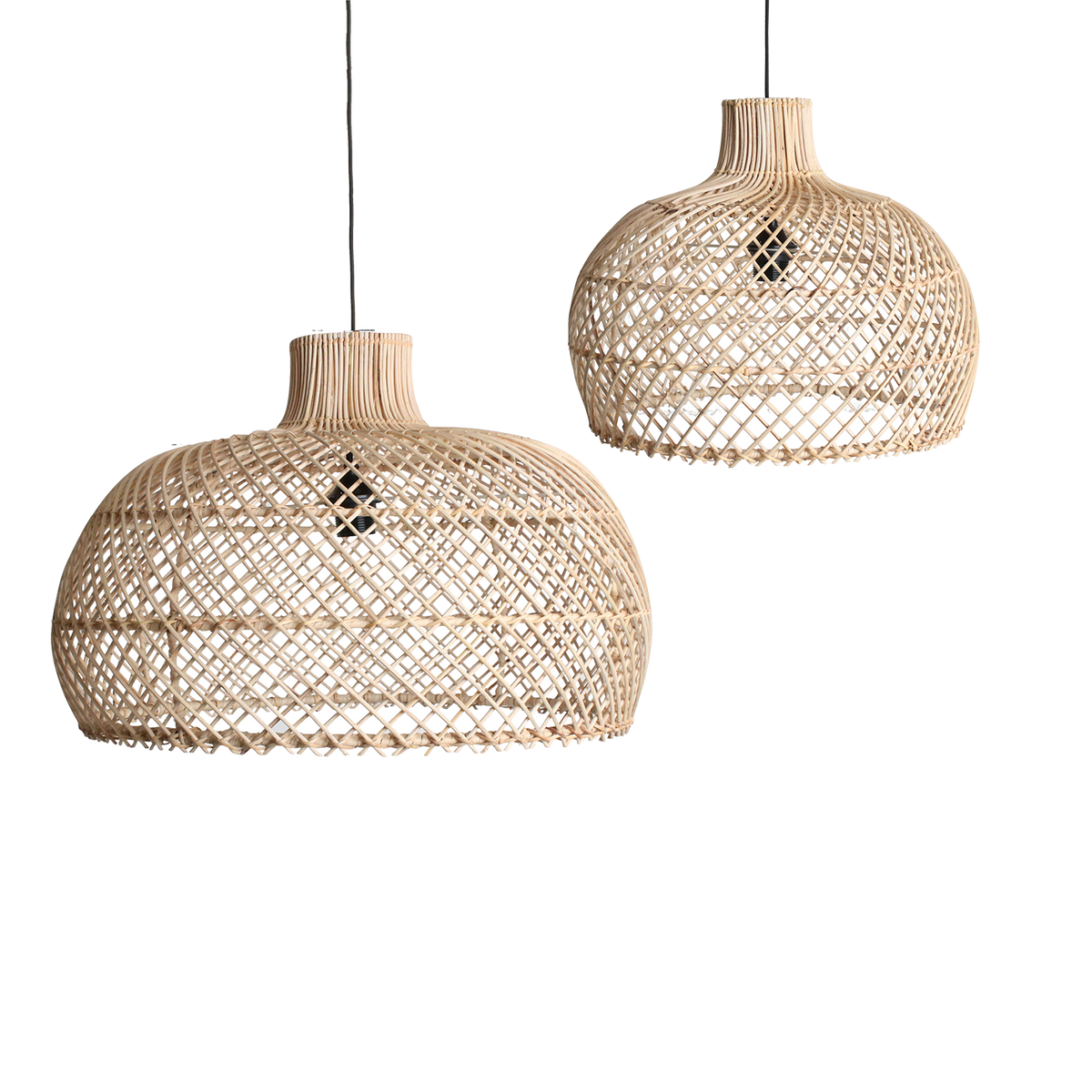 Suspension en rotin Maze naturelle -Ø 57x36 cm