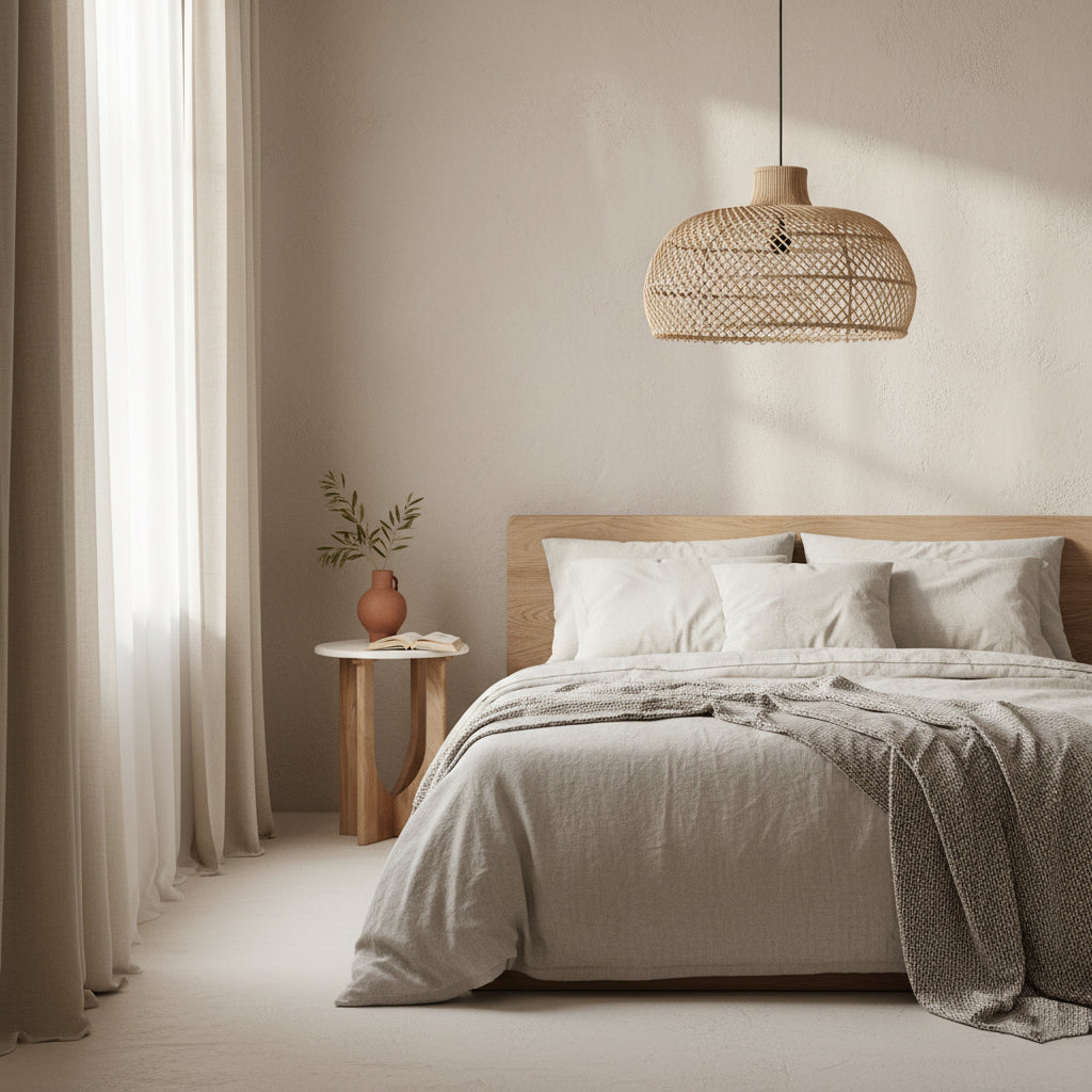 Suspension en rotin Maze naturelle -Ø 57x36 cm