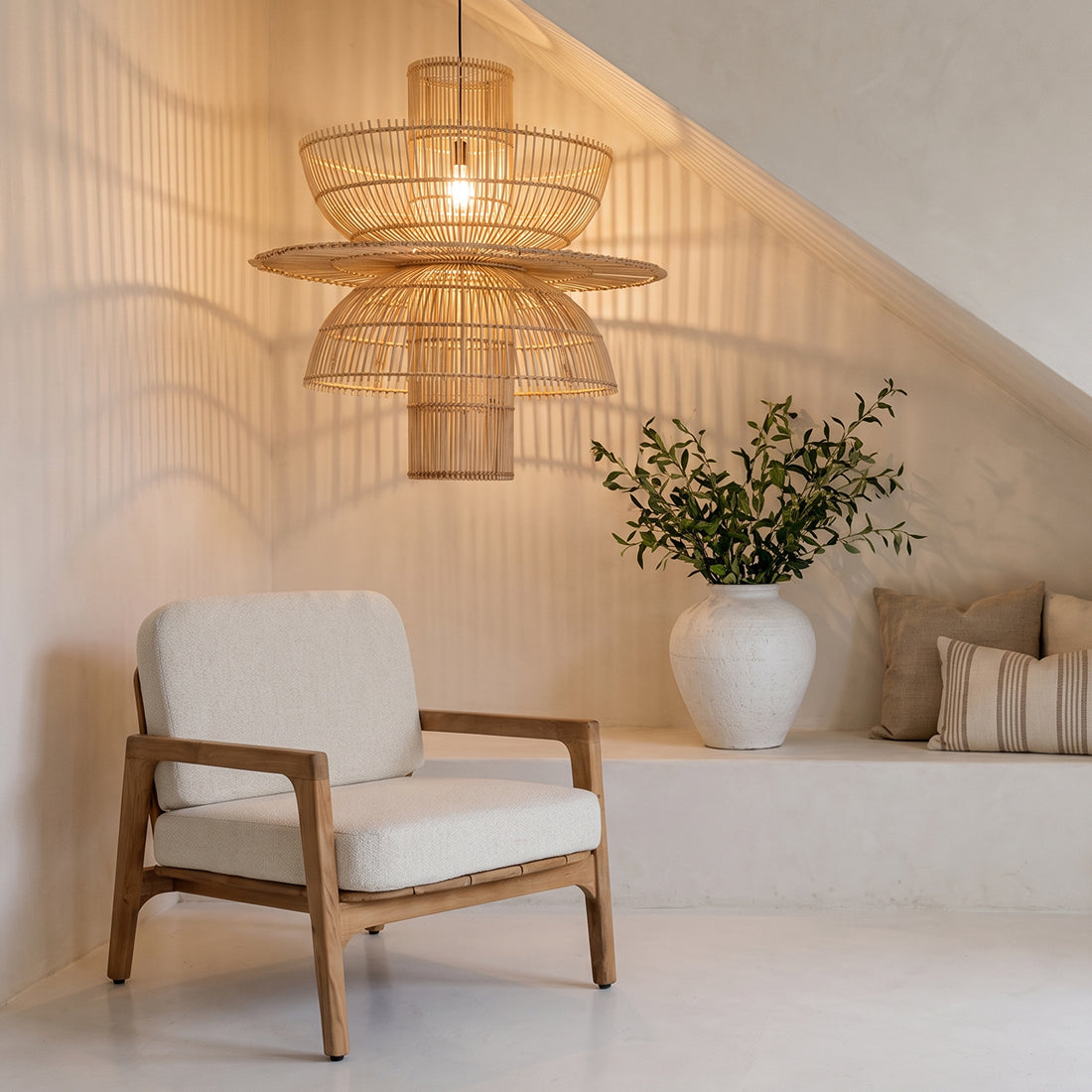 Suspension en rotin Saturn - Ø 65x63 cm