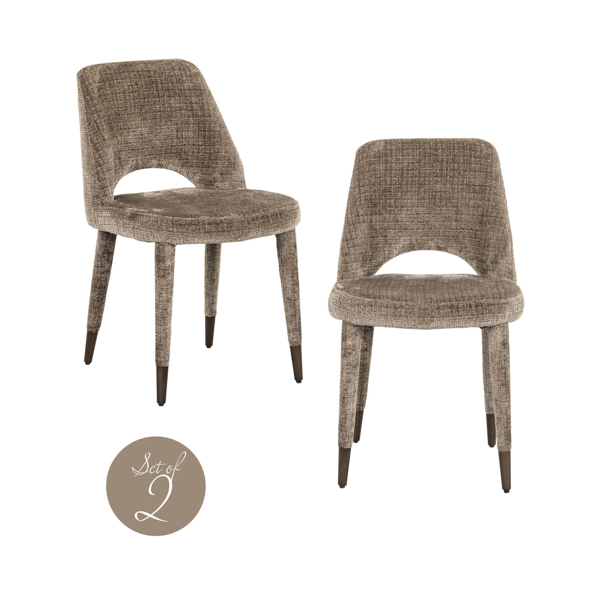 Dining chair Cecilia niagara stone fire retardant (Set of 2)