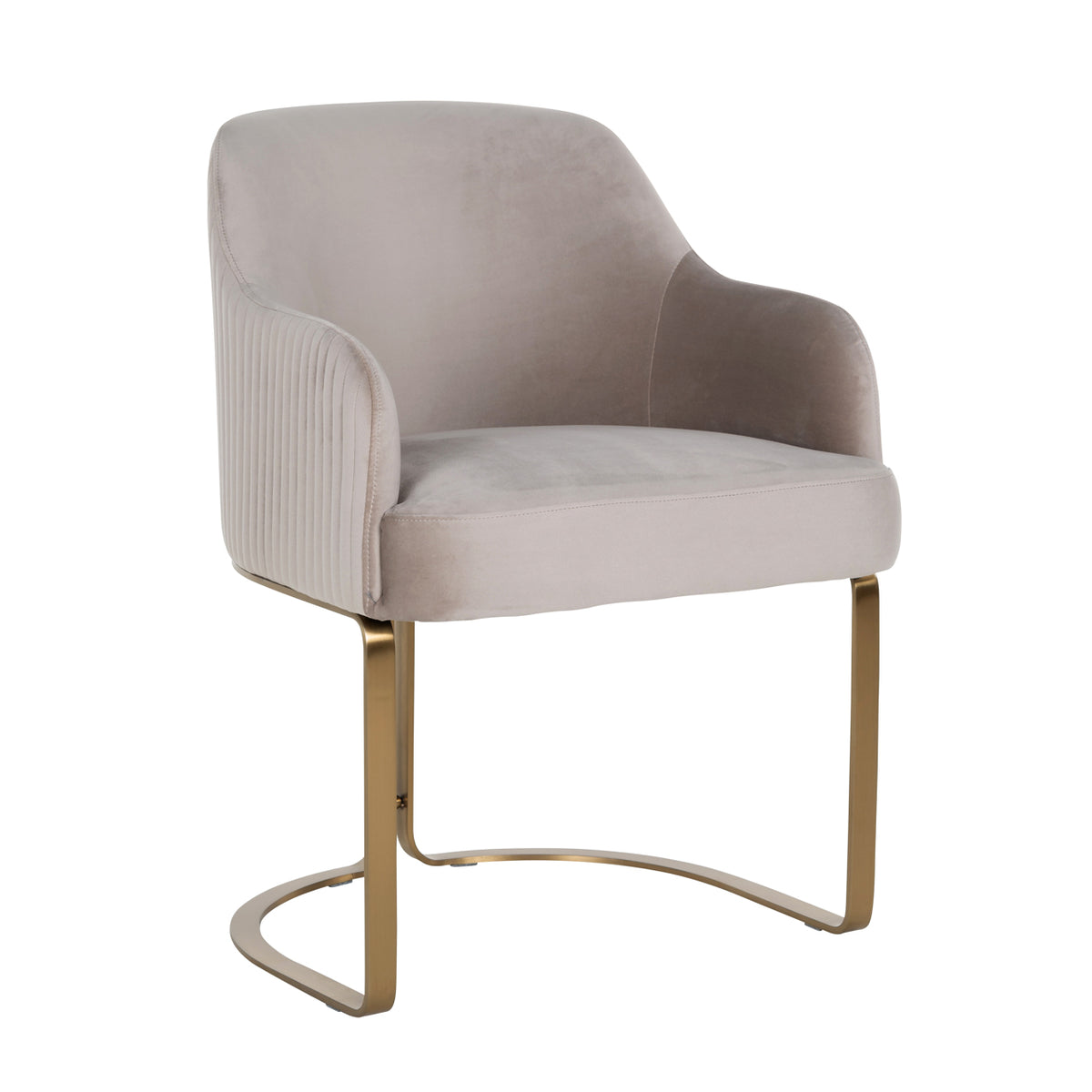 Eetkamerstoel Hadley khaki velvet fire retardant