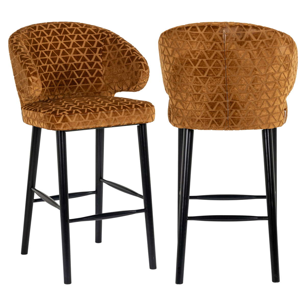 Bar stool Indigo old gold triangle