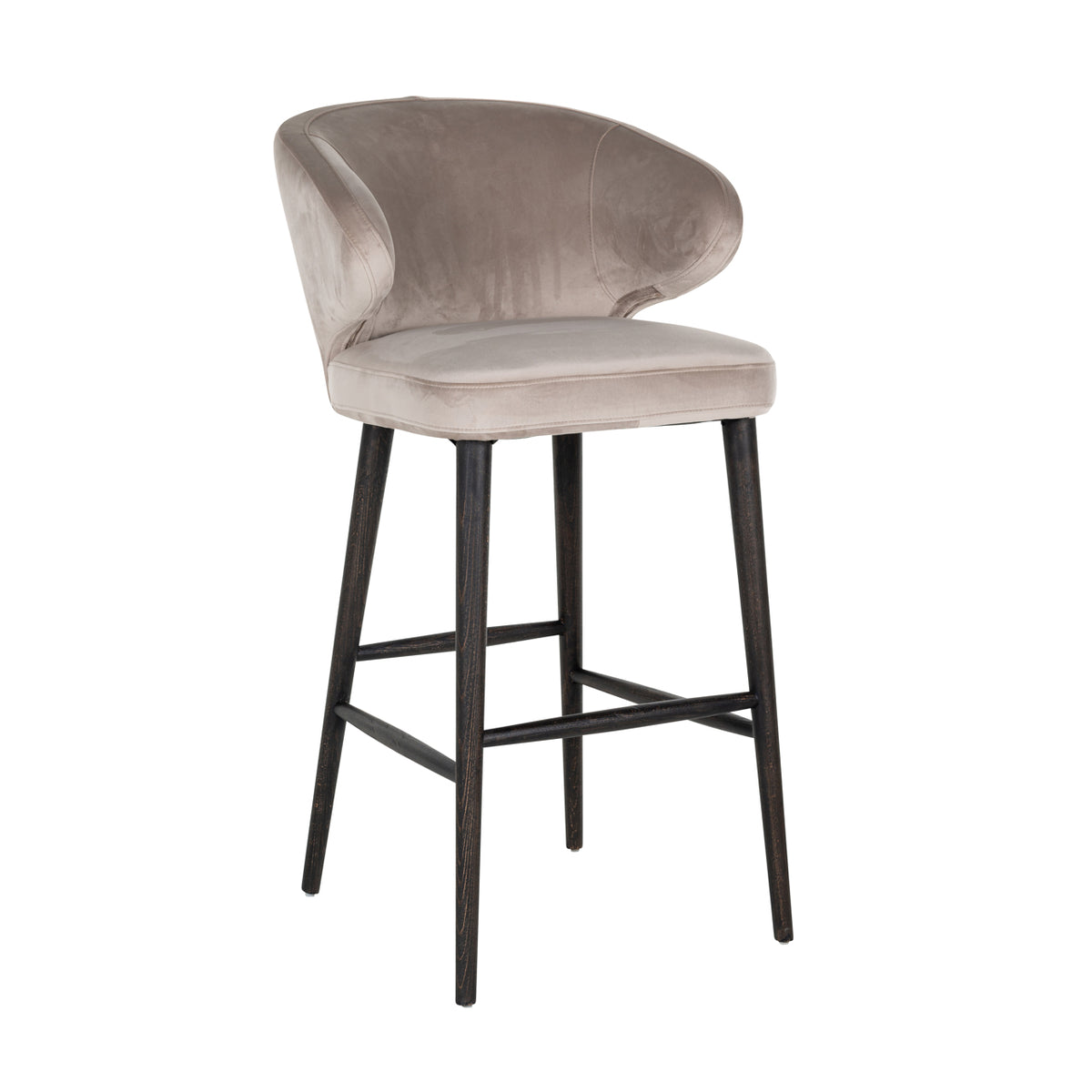 Bar stool Indigo khaki velvet