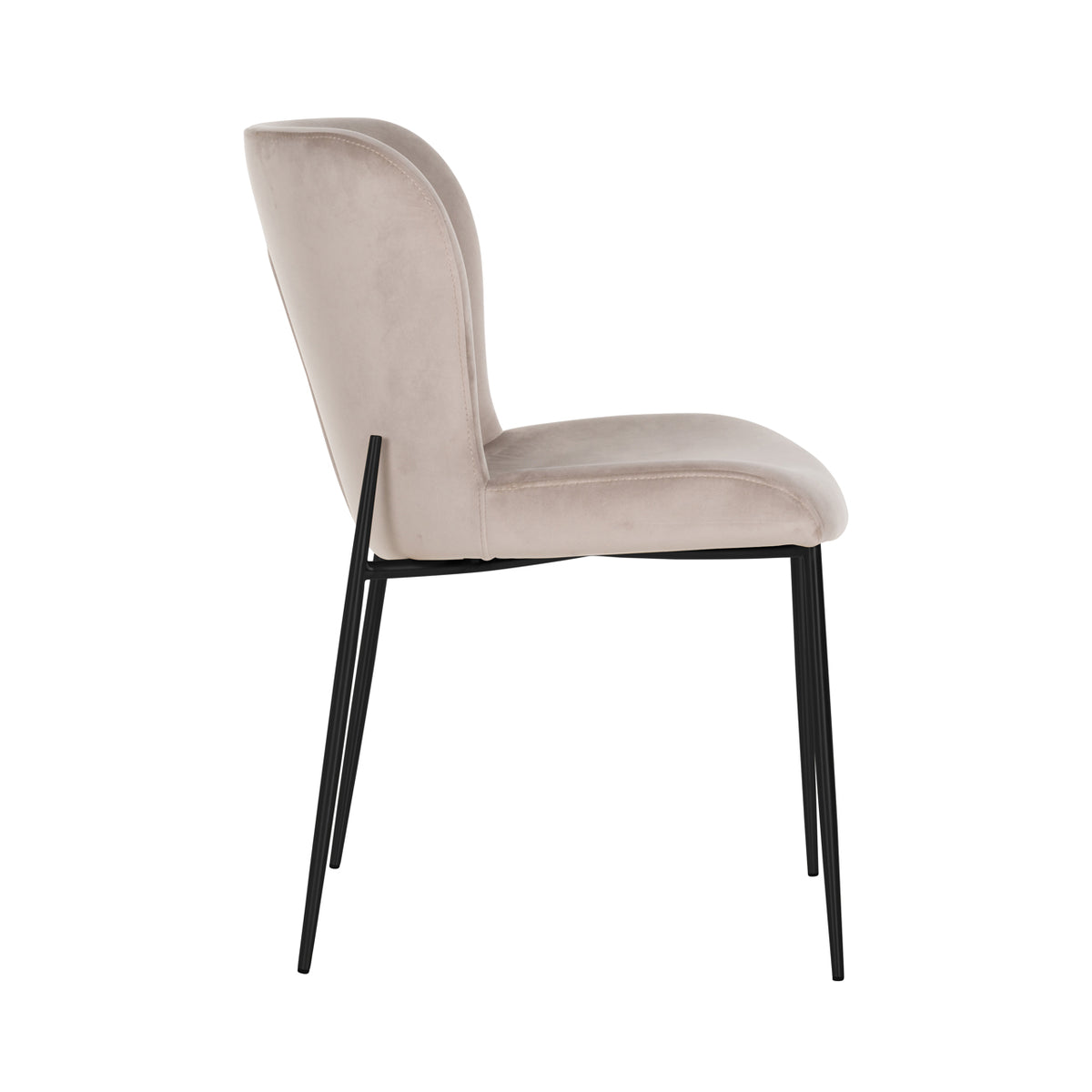 Dining chair Darby khaki velvet fire retardant (Set of 2)