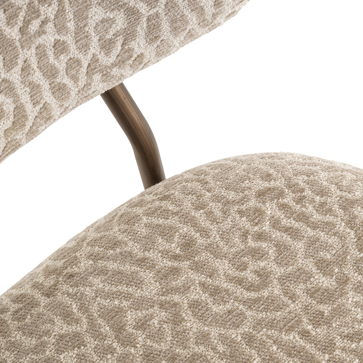 Tresenstuhl Xenia beige Leopard schwer entflammbar (Set aus 2)