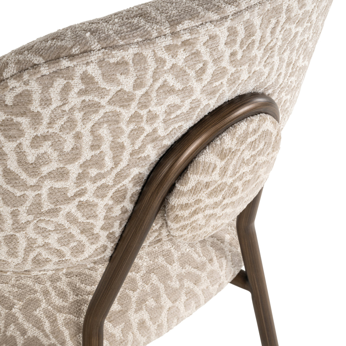 Tresenstuhl Xenia beige Leopard schwer entflammbar (Set aus 2)