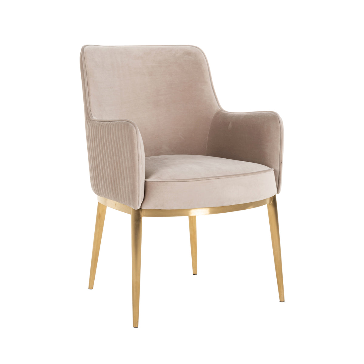 Breeze khaki velvet fire retardant dining chair (Set of 2)