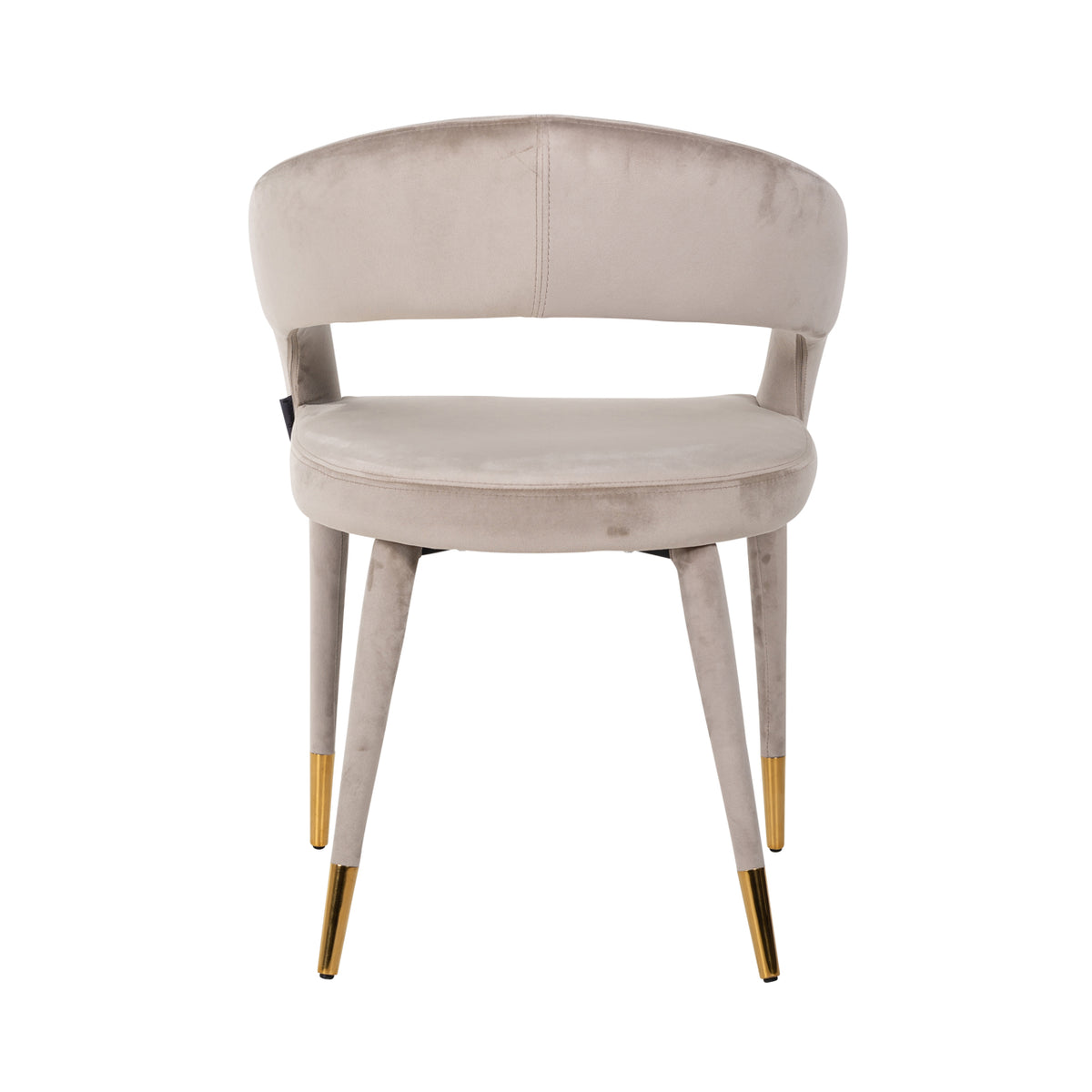 Gia khaki velvet fire retardant dining chair